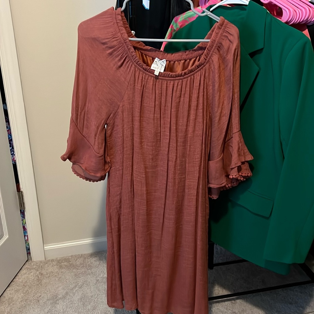 Rust fall dress XL boutique (juniors)